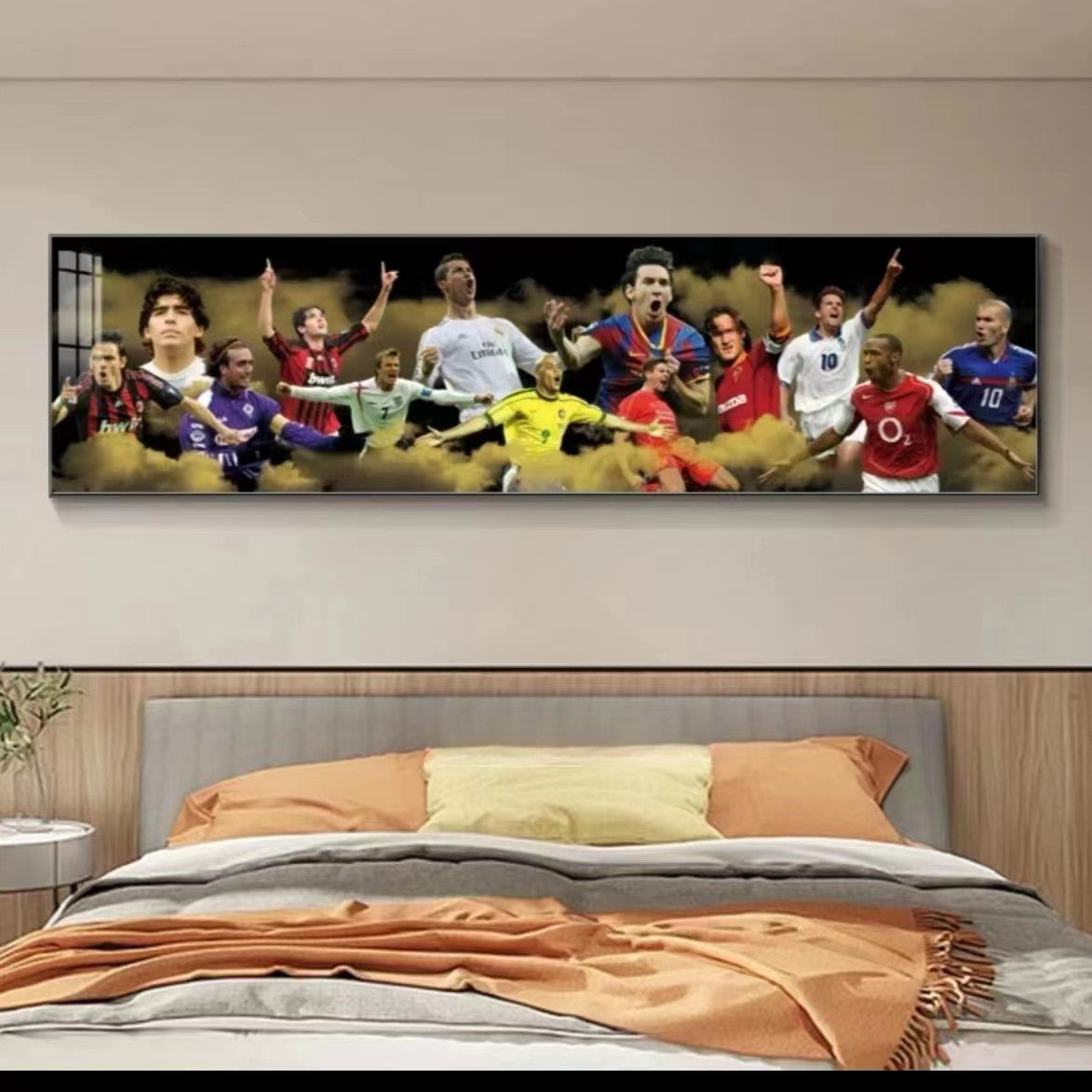 Art mural de star du football complet