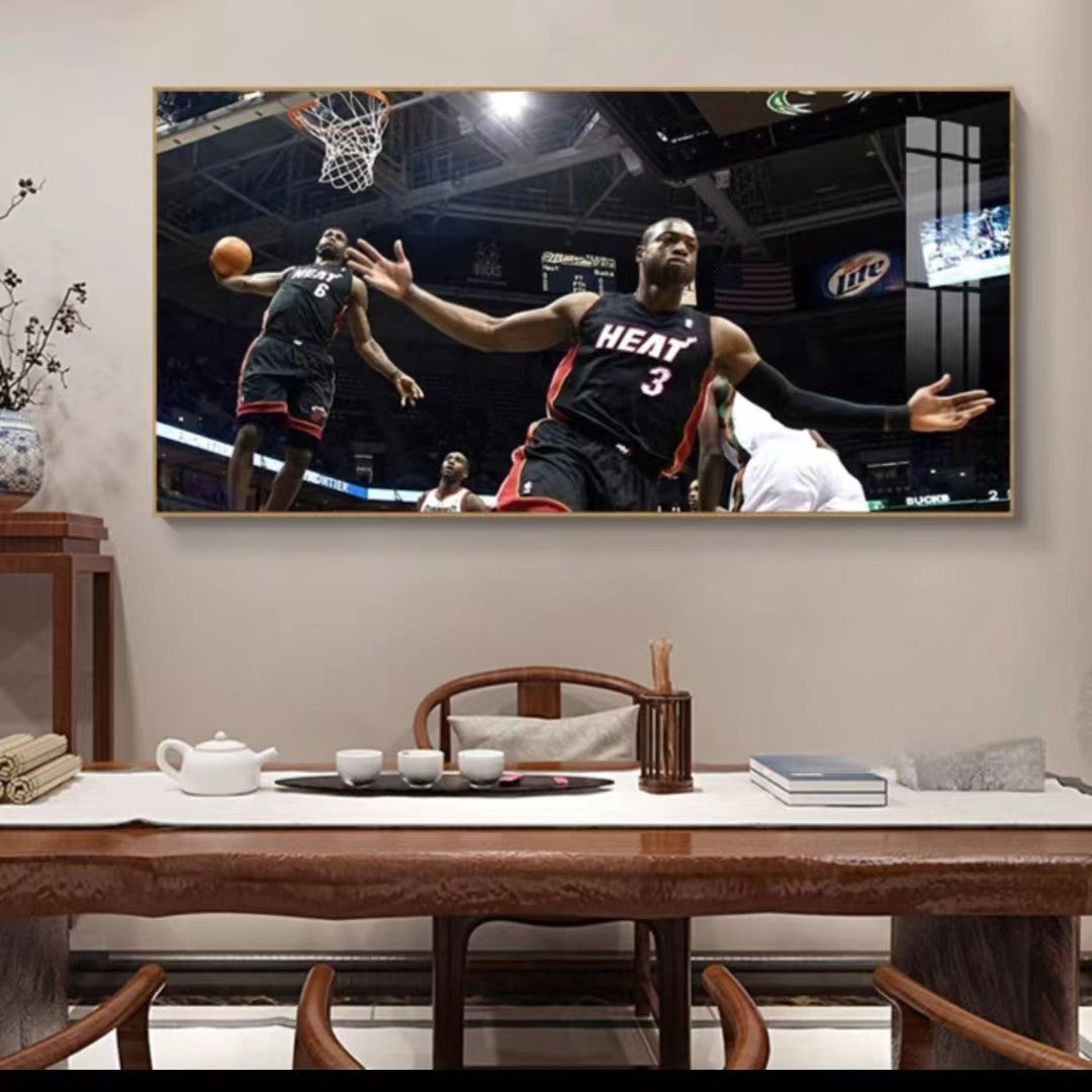 LeBron James and Dwyane Wade Wall Art