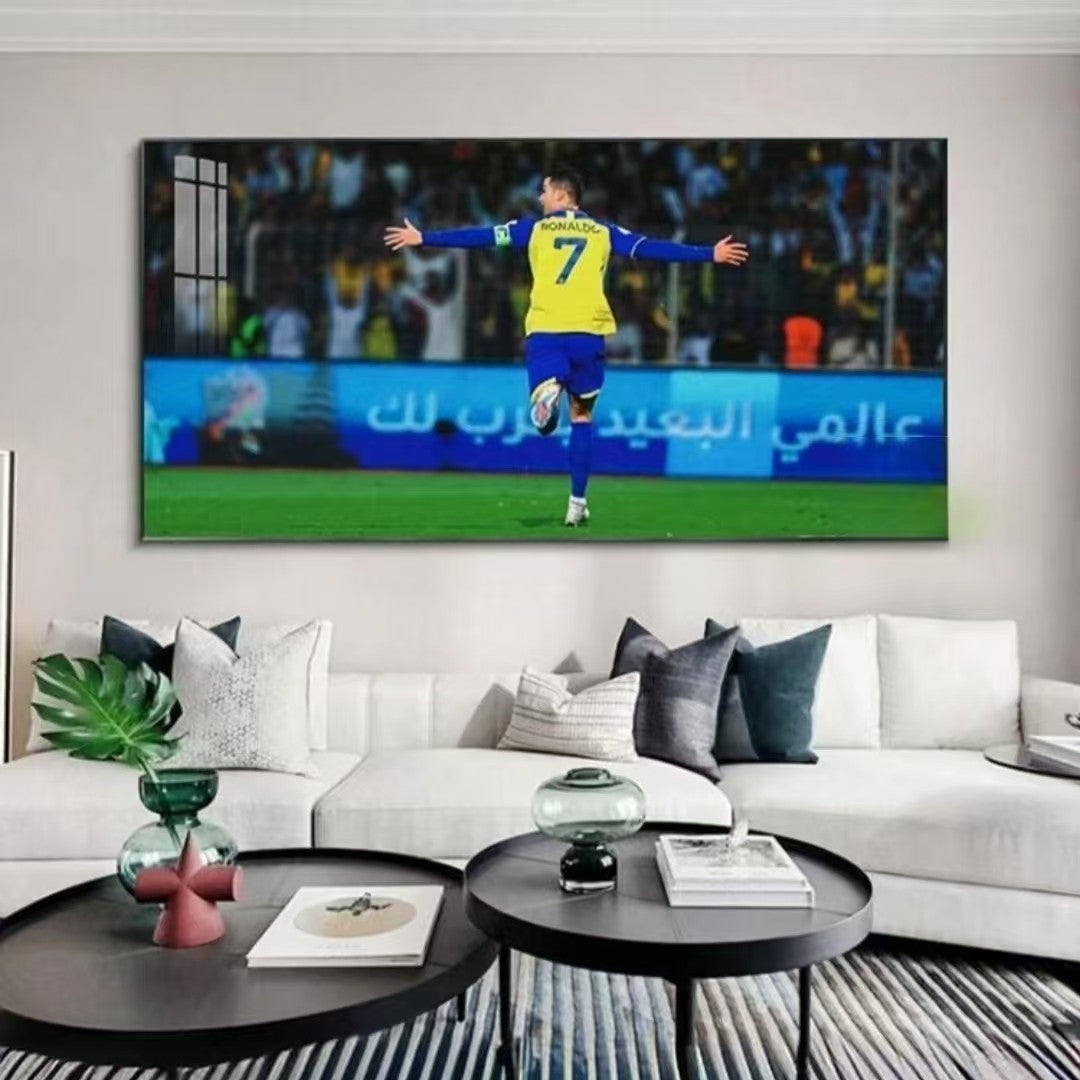 Art mural décoratif de Cristiano Ronaldo en Ligue saoudienne