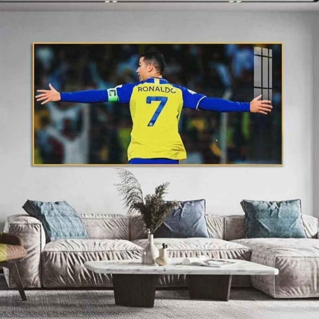Art mural décoratif de Cristiano Ronaldo en Ligue saoudienne