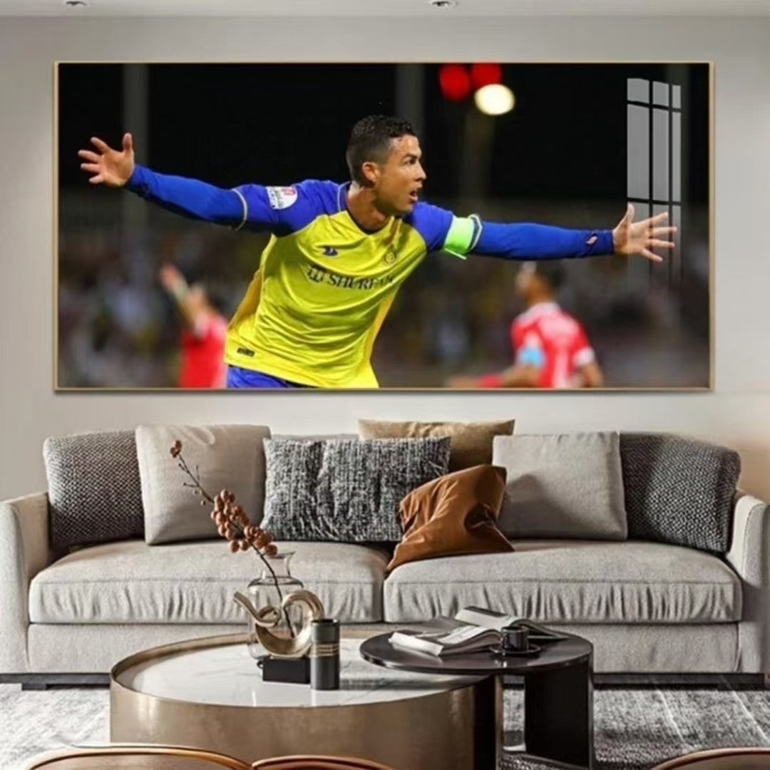Art mural décoratif de Cristiano Ronaldo en Ligue saoudienne