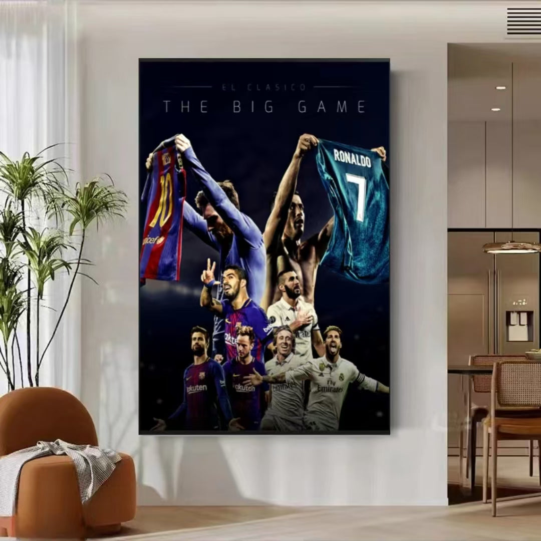 Cristiano Ronaldo and messi Wall Art