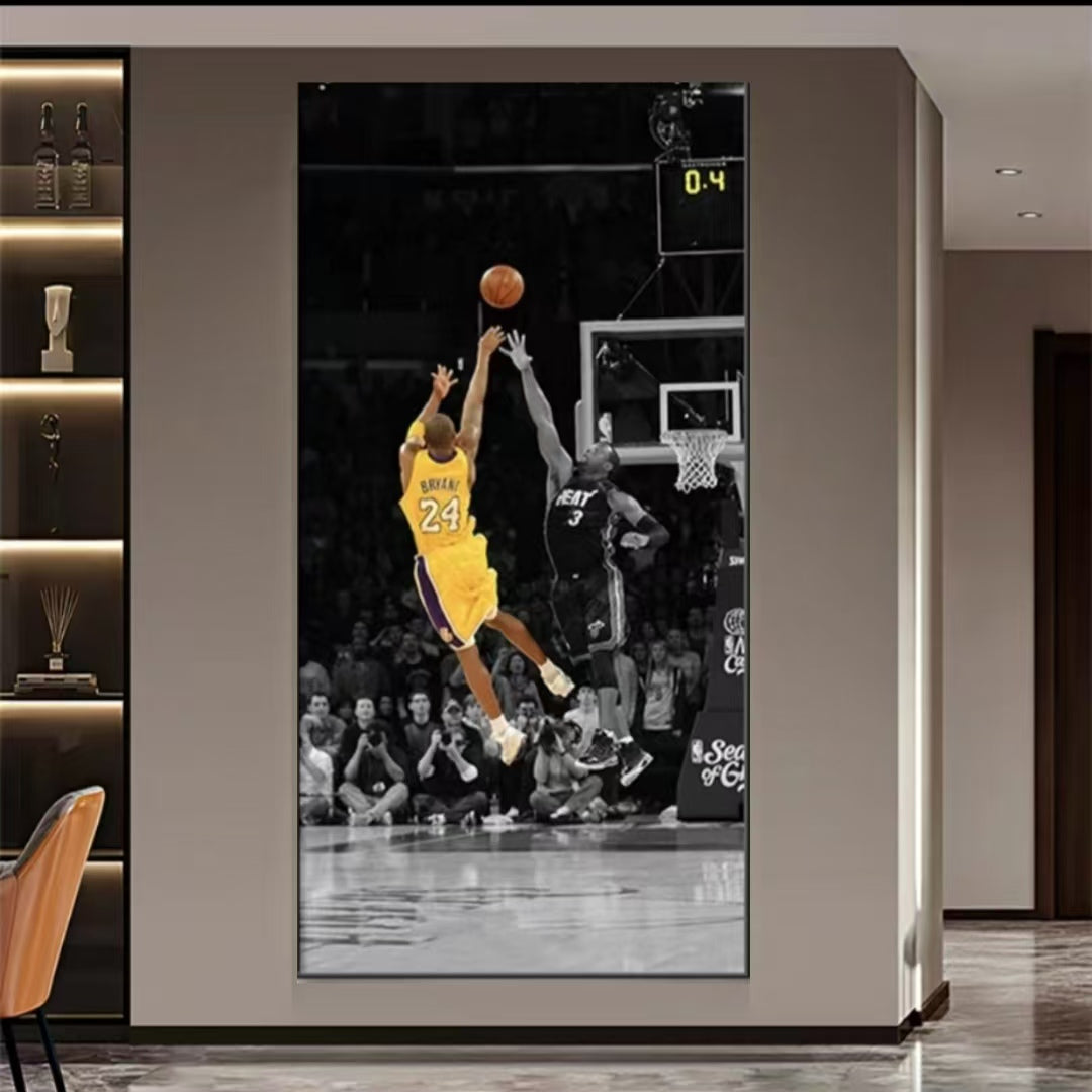 Kobe Bryant und LeBron James Wandkunst