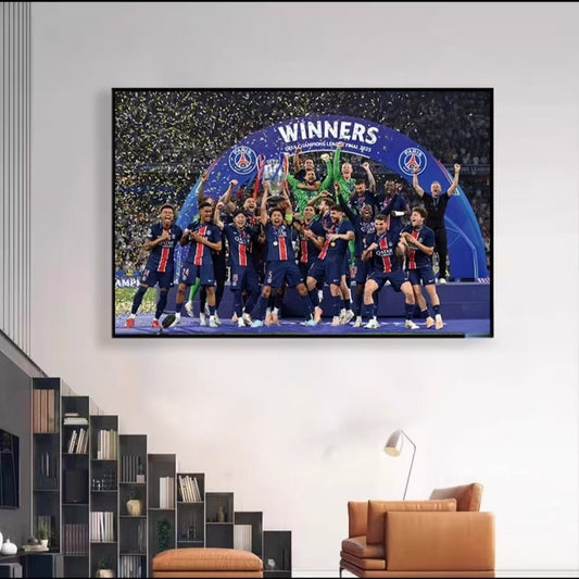 "Paris Saint-Germain: 2025 UEFA Champions League Winners" PSG  Wall Art