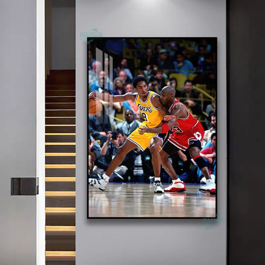 Michael Jordan and Kobe Bryant  Wall Art