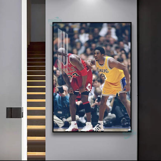 Michael Jordan and Kobe Bryant  Wall Art