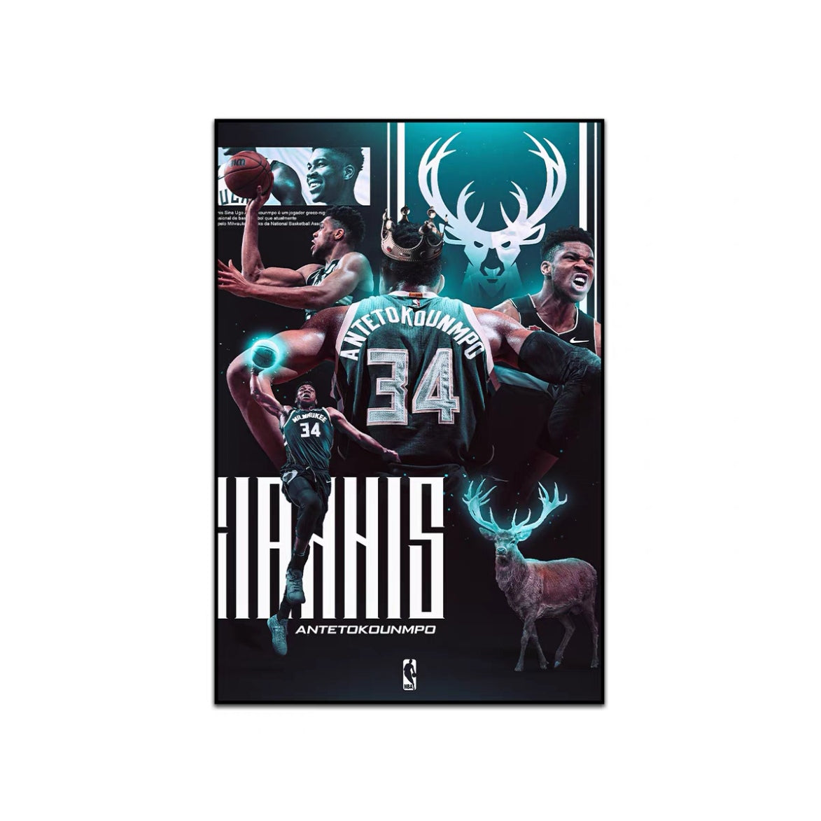 Giannis Antetokounmpo Wall Art
