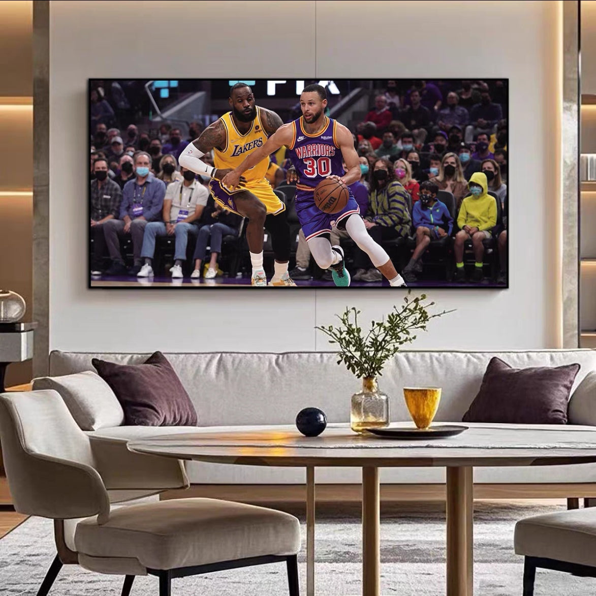 LeBron James and Stephen Curry Wall Art