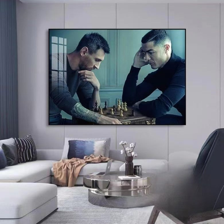 Lionel Messi and Cristiano Ronaldo Wall Art