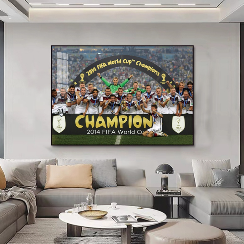 Art mural décoratif de l'équipe nationale allemande championne du monde 2014.