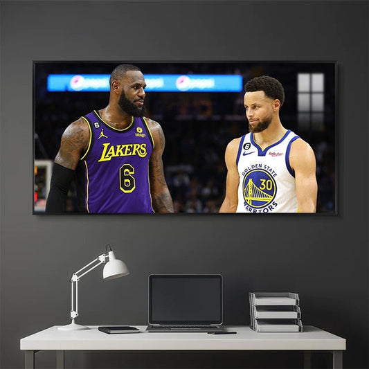 LeBron James und Stephen Curry Wandkunst