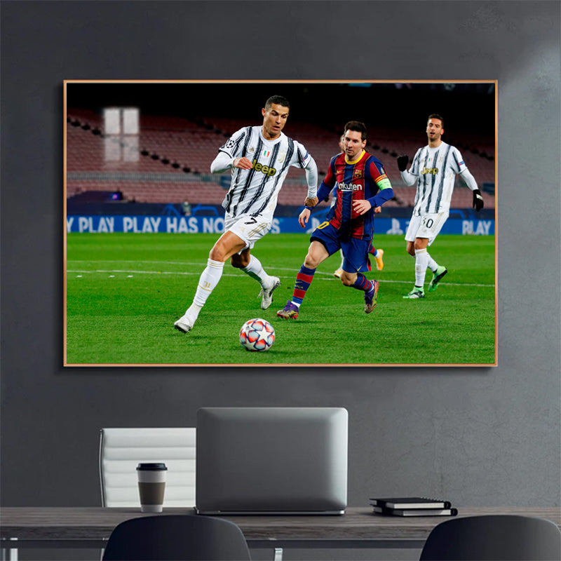 Lionel Messi and Cristiano Ronaldo Wall Art