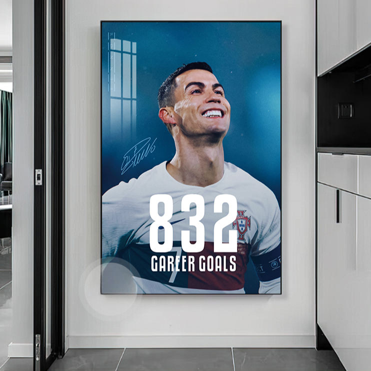 Cristiano Ronaldo 832 Career Goals Decorative Wall Art