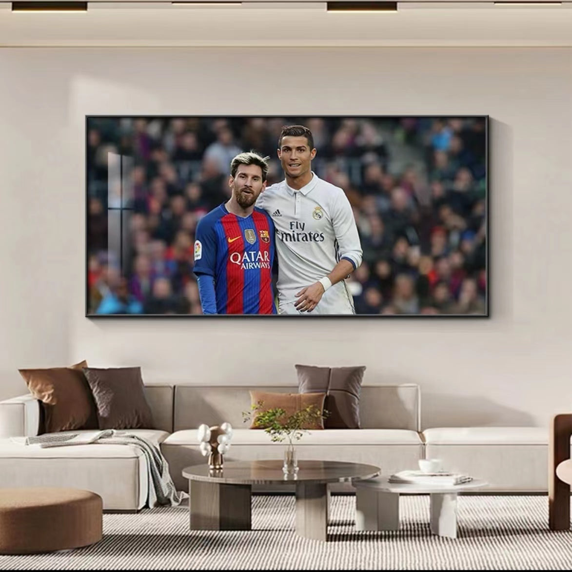 Lionel Messi and Cristiano Ronaldo Wall Art