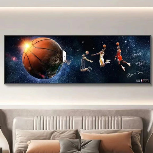 Michael Jordan Kobe Bryant and LeBron James Wall Art