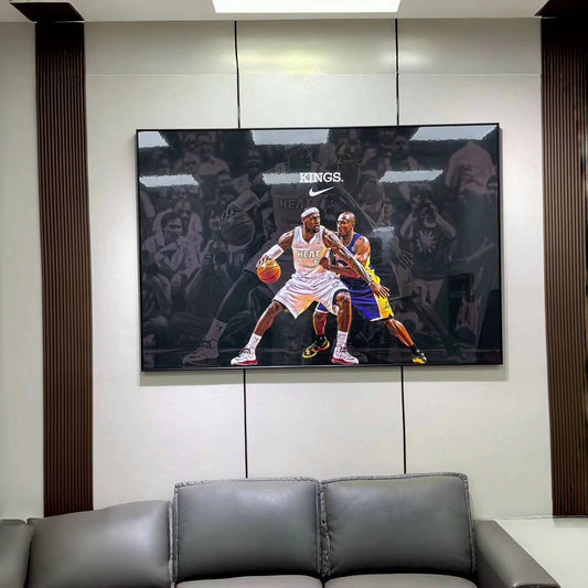 Kobe Bryant and LeBron James Wall Art