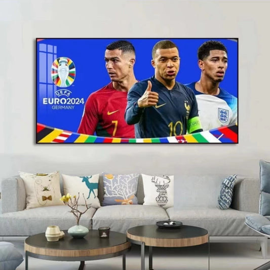 Cristiano Ronaldo Mbappe Bellingham Wall Art