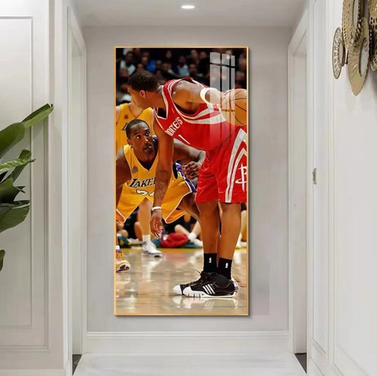 Arte de pared de Michael Jordan y Kobe Bryant