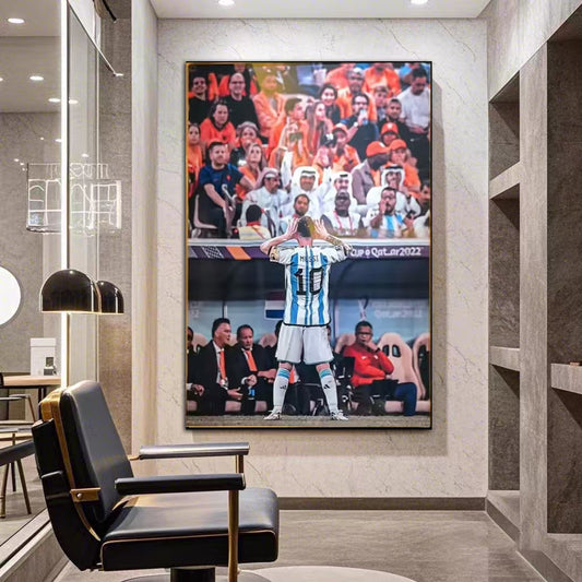 Arte de pared de Lionel Messi