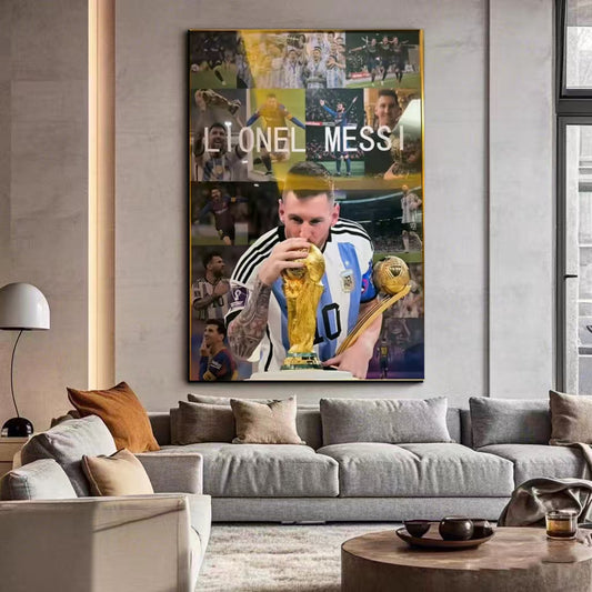 Arte de pared de Lionel Messi