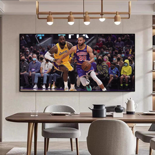 LeBron James and Stephen Curry Wall Art