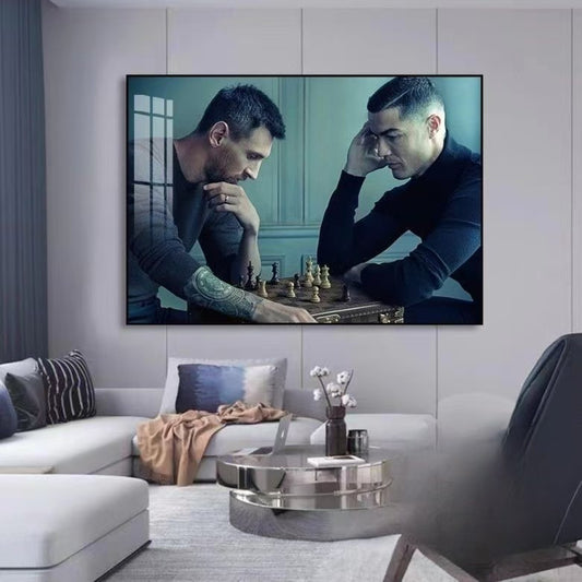 Lionel Messi and Cristiano Ronaldo Wall Art