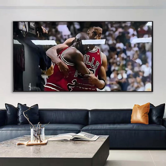 Michael Jordan and Scottie Pippen  Wall Art