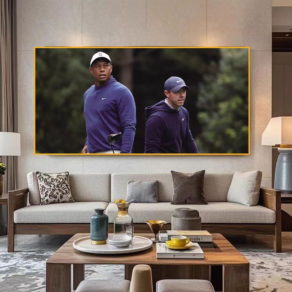 Art mural de Tiger Woods et Rory McIlroy