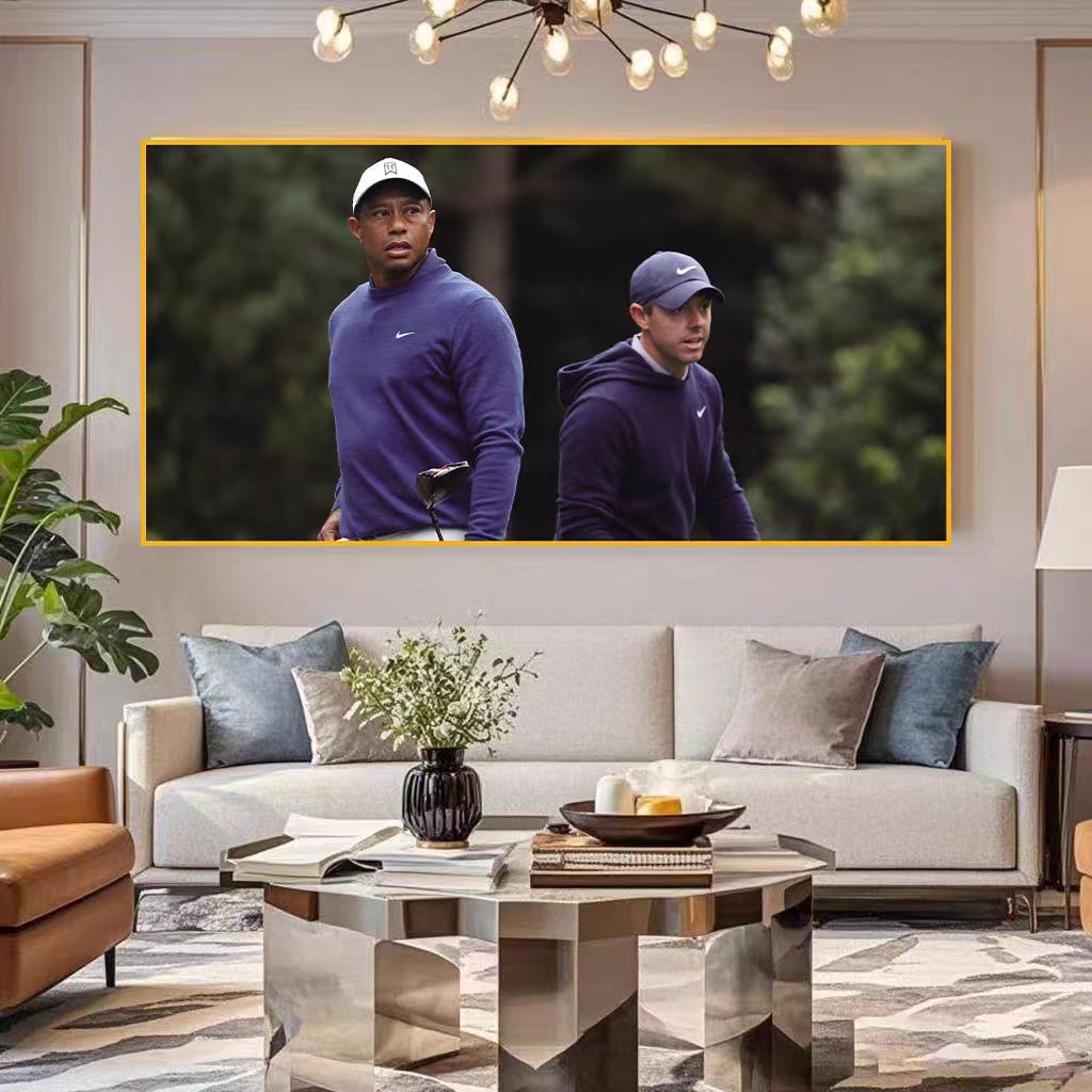 Art mural de Tiger Woods et Rory McIlroy