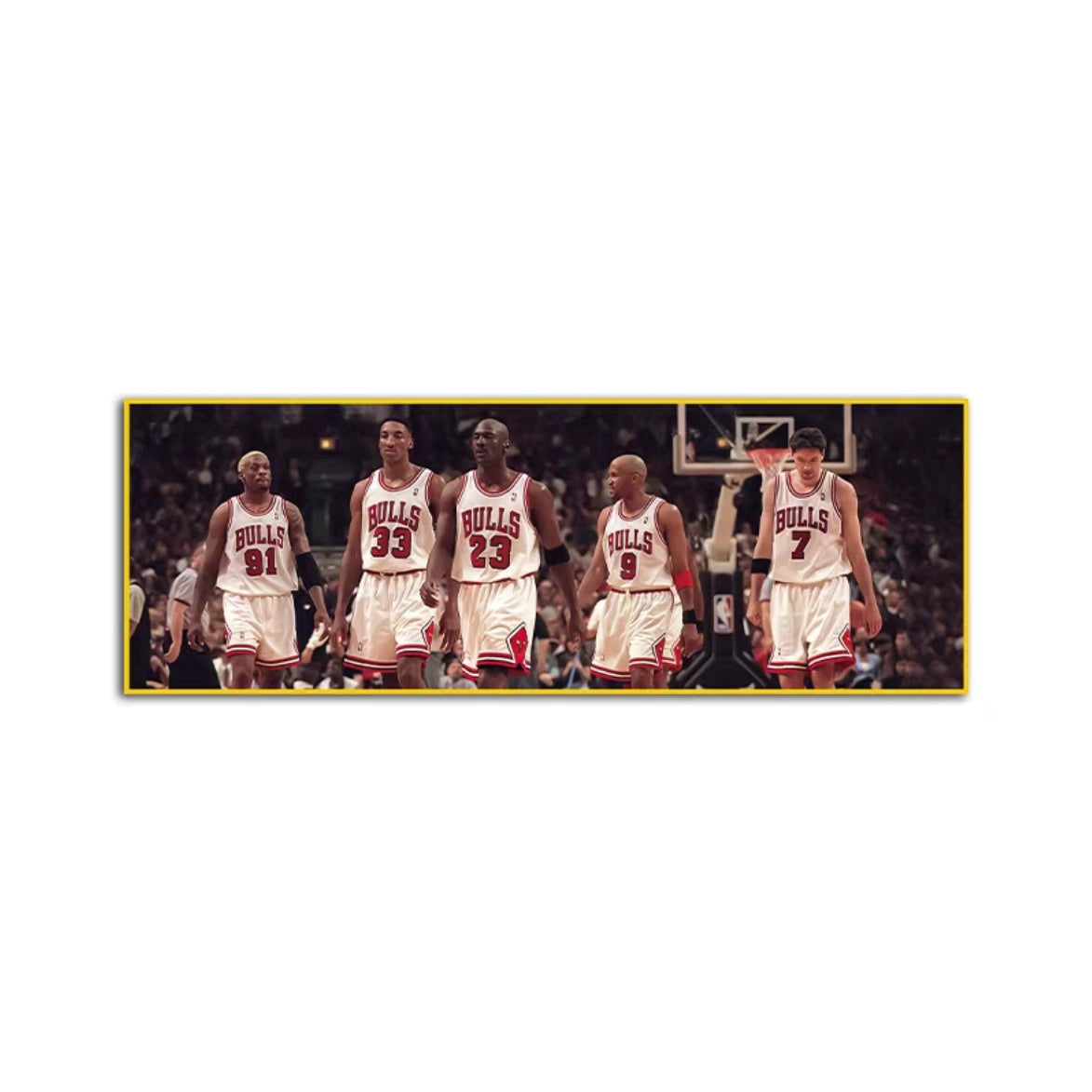 Michael Jordan and Scottie Pippen and Dennis Rodman Wall Art