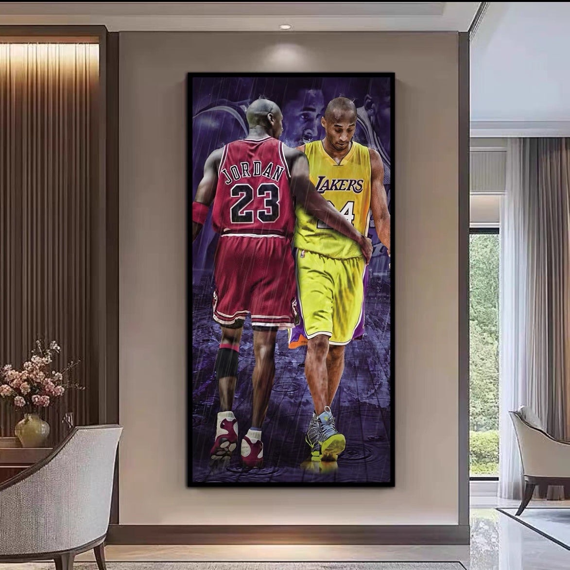 Michael Jordan and Kobe Bryant Wall Art