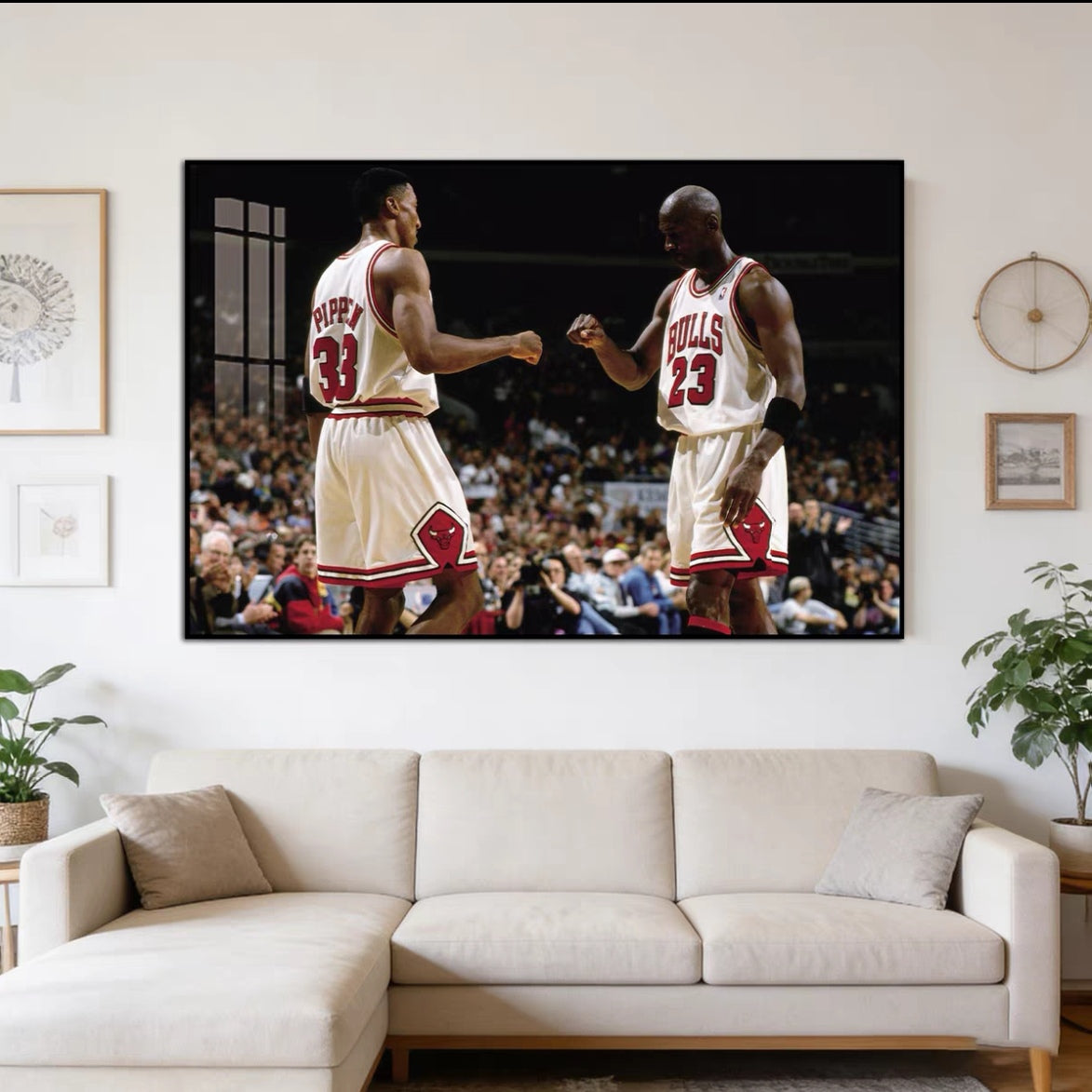 Michael Jordan and Scottie Pippen Wall Art