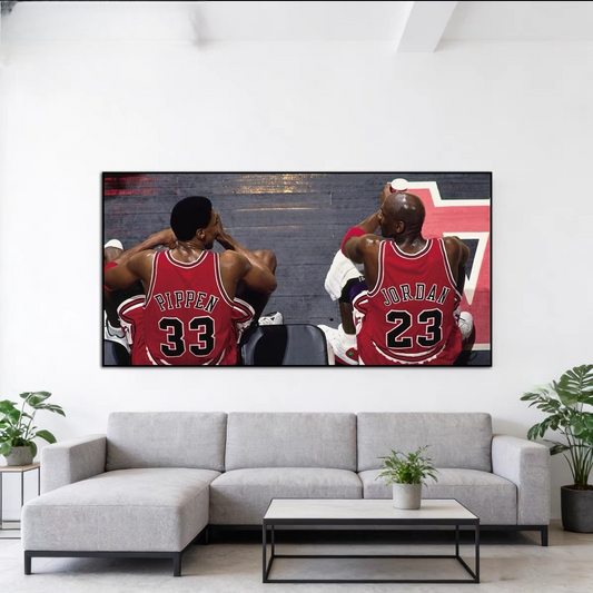Scottie Pippen und Michael Jordan Wandkunst