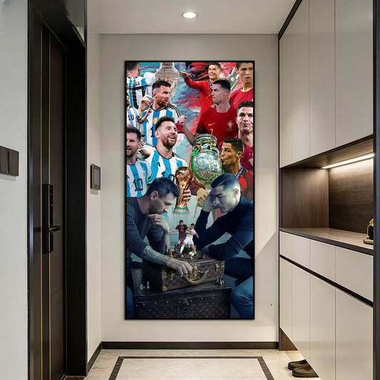 Cristiano Ronaldo and Messi Wall Art
