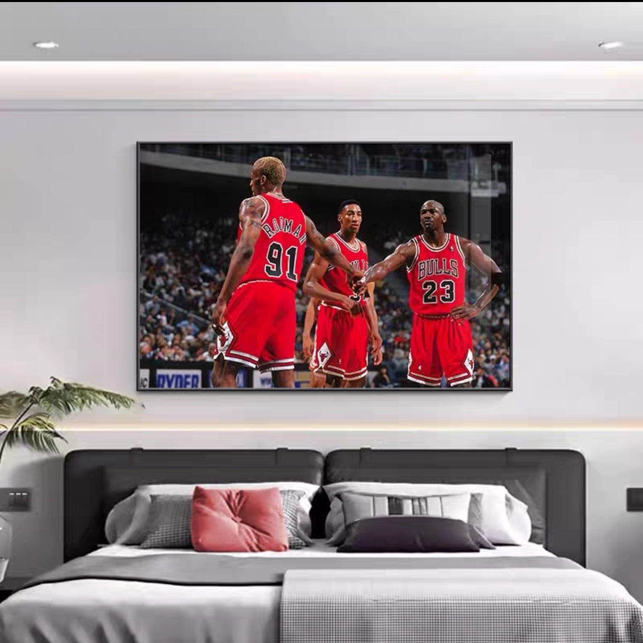 Art mural de Michael Jordan, Scottie Pippen et Dennis Rodman