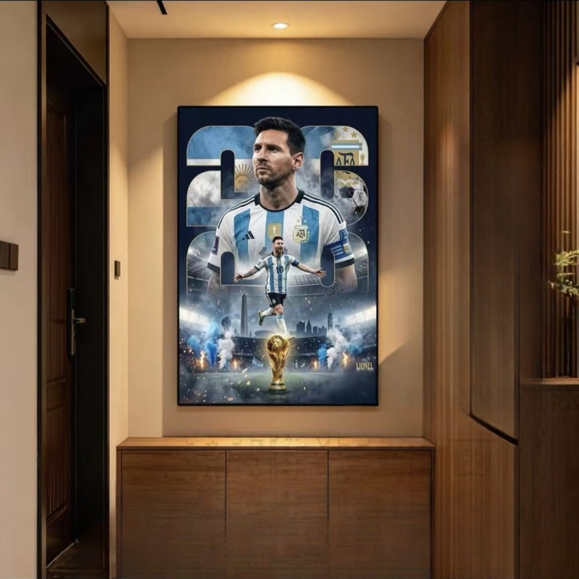 Arte de pared de Lionel Messi