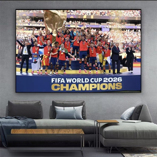 Spain 2026 World Cup Champions Wall Art