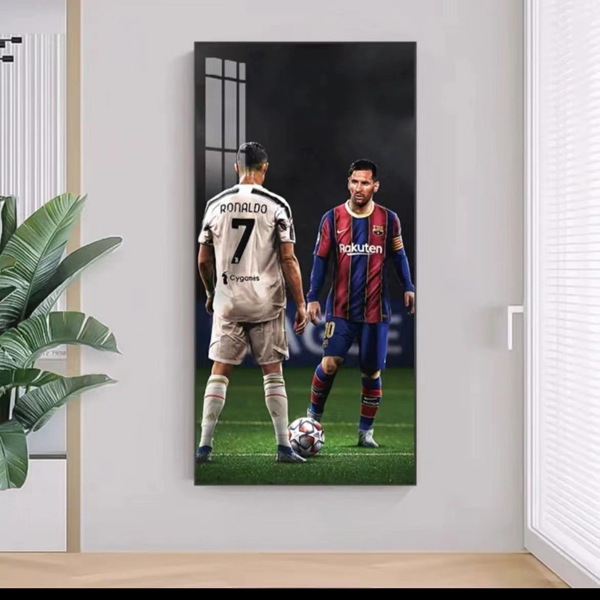 Lionel Messi and Cristiano Ronaldo Wall Art