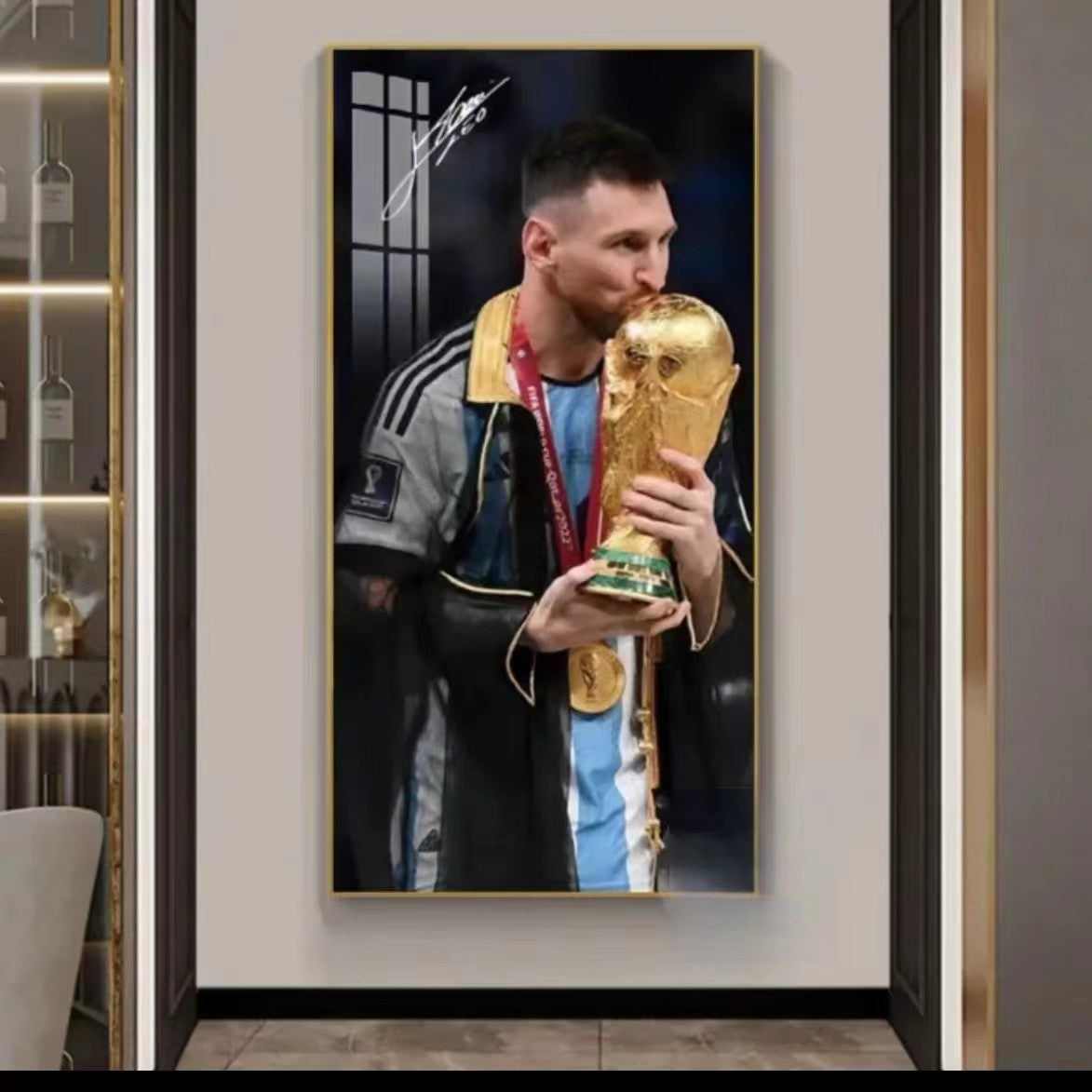 Arte de pared de Lionel Messi