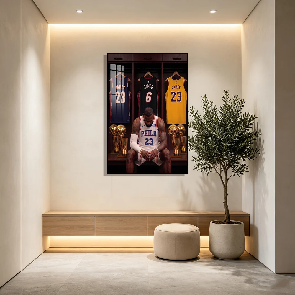 LeBron James und Stephen Curry Wandkunst