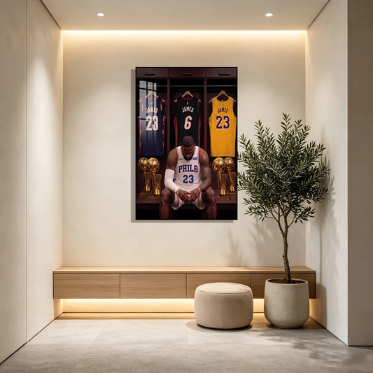 LeBron James und Stephen Curry Wandkunst
