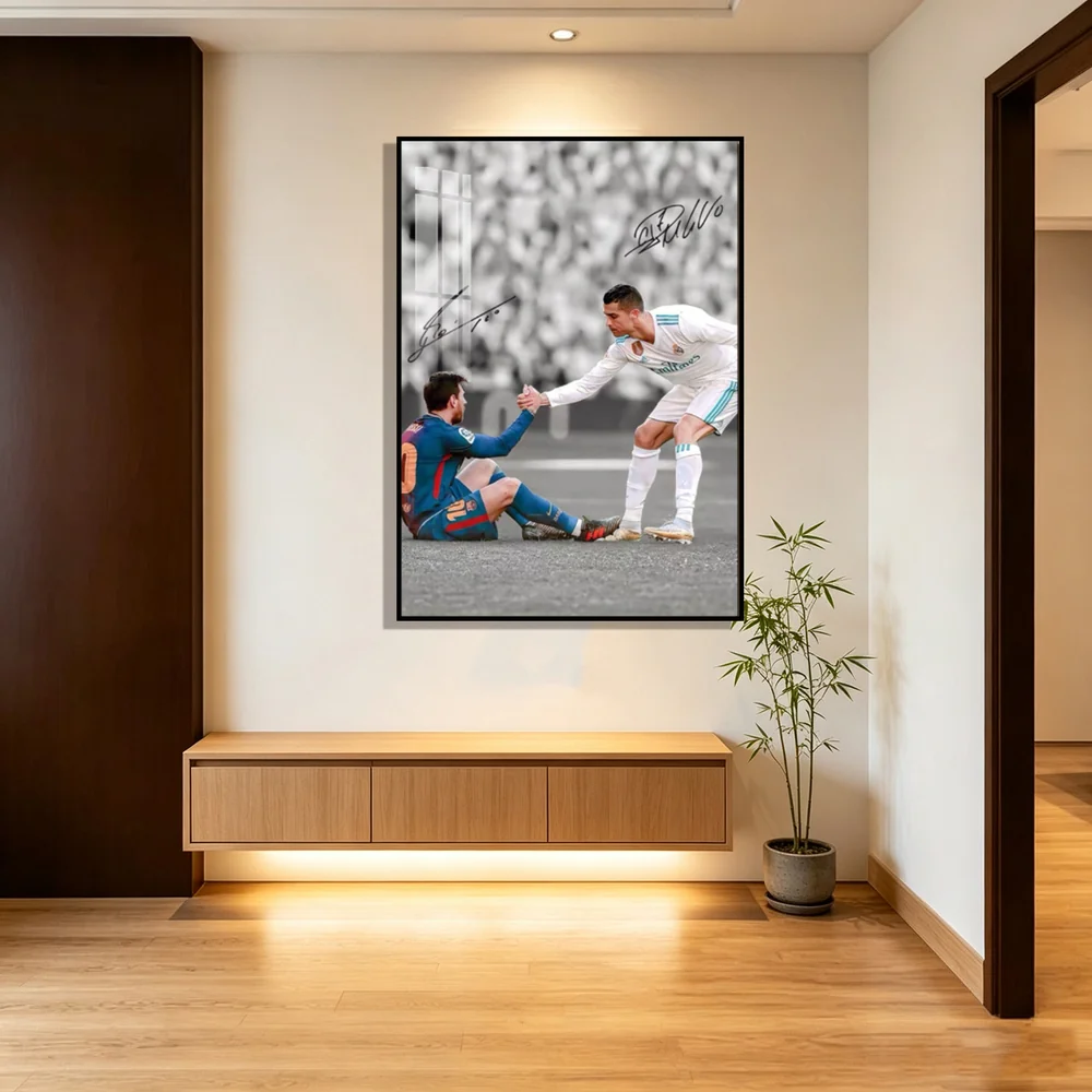 Cristiano Ronaldo and messi Wall Art