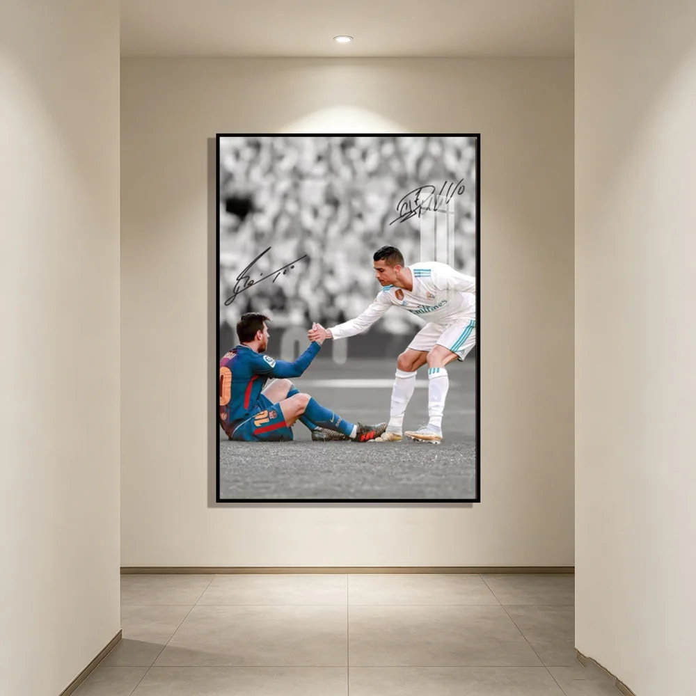 Cristiano Ronaldo and messi Wall Art