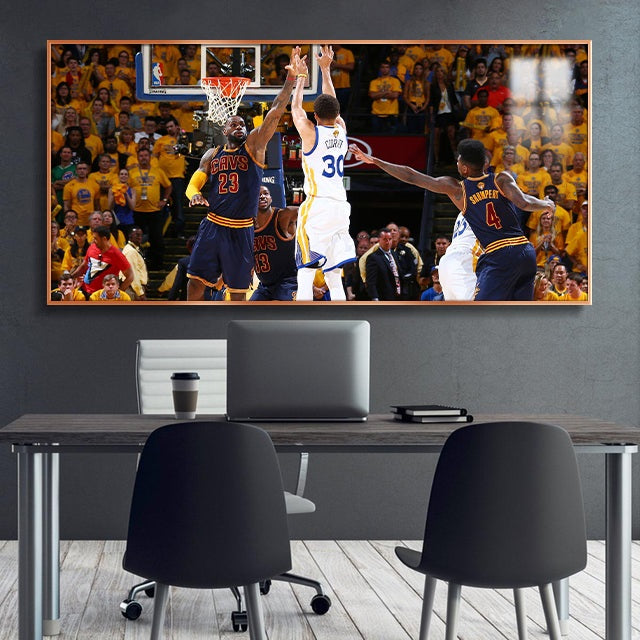 Stephen Curry and LeBron James Wall Art