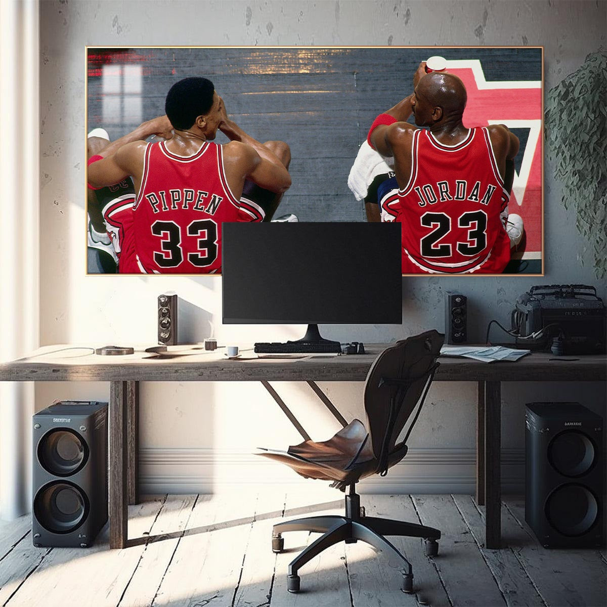 Scottie Pippen and Michael Jordan Wall Art