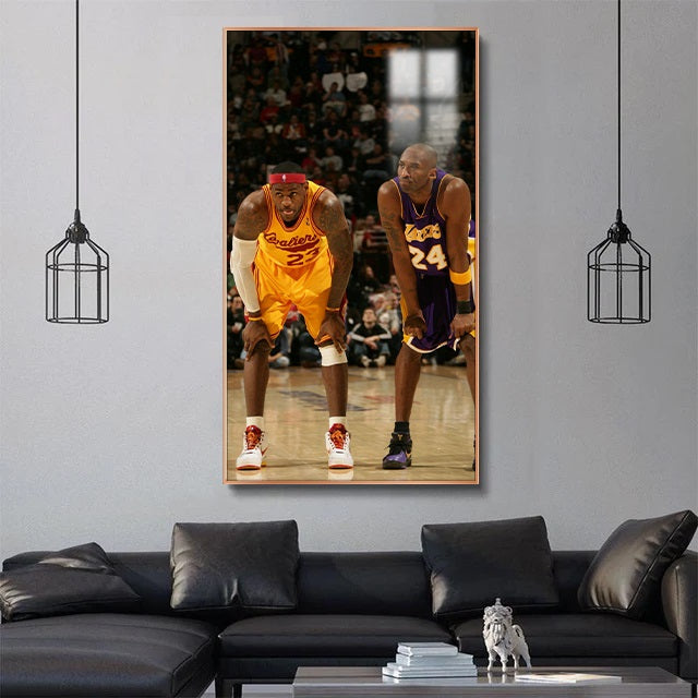 Kobe Bryant and LeBron James Wall Art