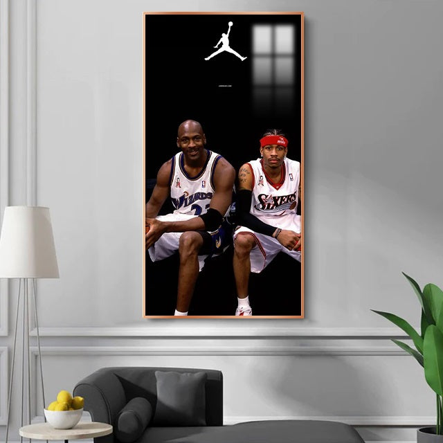 Michael Jordan and Allen Iverson Wall Art