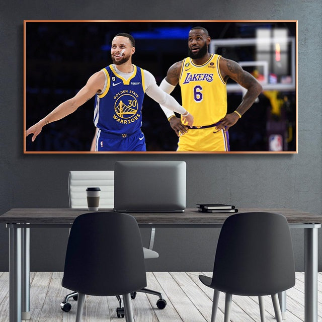 LeBron James and Stephen Curry Wall Art