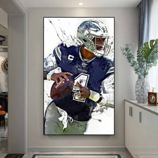 Dak Prescott Dallas Cowboys Decorative Wall Art