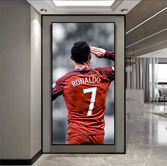 Arte decorativo de la pared del saludo de Cristiano Ronaldo